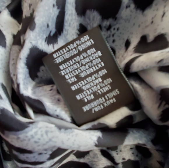 Badgley Mischka *blue* faux fur bunny trench coat - Picture 5 of 7